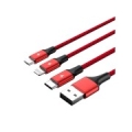 UNITEK C4049RD USB cable 1.2 m USB A USB C/Micro-USB B/Lightning Red