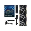 Lian Li UNI FAN TL Wireless LCD Fan, ARGB, PWM, 3-Pack incl. Controller - 120 mm, black