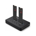 Qoltec 52366 M.2 NVMe SSD Docking Station | PCIe | USB-C | 20 Gb/s | DUAL 2 x 8TB | Offline cloning