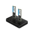 Qoltec 50310 Drive docking station 2x SSD M.2 SATA | NGFF | USB Type C