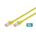 Digitus CAT 6 S/FTP patch cable, 5 pieces