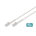 Digitus CAT 6A F-FTP bendable patch cord, copper, 5 m, gray, 10 pieces