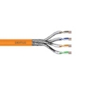 DIGITUS Cat.7 Installation Cable, S/FTP, B2ca, AWG 23/1, LSOH, 100m, orange