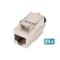 Digitus CAT 8.1 Keystone module, shielded, tool-free mounting connection - 24 pcs.
