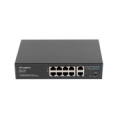 Lanberg RSFE-8P-2GE-120 network switch Unmanaged Gigabit Ethernet (10/100/1000) Power over Ethernet (PoE) 1U Black