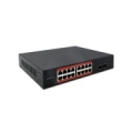 Qoltec Przełącznik sieciowy SWITCH Gigabit Ethernet | 16x RJ45 | 2x SFP | 1000 Mb/s