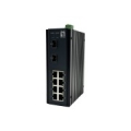 LevelOne 10-Port L2 Plus Managed Gigabit Industrial Switch, 8x 1GbE RJ45, 2x 1/2.5GbE SFP, DIN-Rail, -40°C to 75°C