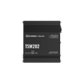 Teltonika TSW202 Managed L2 Gigabit Ethernet (10/100/1000) Power over Ethernet (PoE) Aluminium, Blue