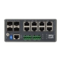 LevelOne TURING 12-Port L3 Lite Managed Gigabit Industrial Switch, 4 x SFP, DIN-Rail, -40°C to 75°C