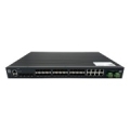 LevelOne 28-Port L2 Plus Managed Gigabit Fiber Industrial Switch, 4x 1.25/2.5GbE SFP, 16x 1.25GbE SFP, 8x Gigabit SFP/RJ45 Combo, Redundant Power Supply, -40°C to 80°C