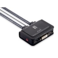 LevelOne 2-Port USB DVI-D Single Link Cable KVM Switch, audio support