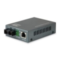 LevelOne RJ45 to SC Fast Ethernet Media Converter, Single-Mode Fiber, 1310nm, 20km