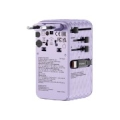 Verbatim Charge 'n' Travel 70W 2C retractable Universal Travel Adapter Purple
