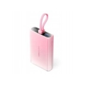 Vention 10000mAh power bank with LED display, USB-C + Lightning + USB-A, 22.5W (pink)