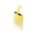 Vention 10000mAh power bank with LED display, USB-C + Lightning + USB-A, 22.5W (yellow)
