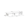 Dual Monitor Stand - Double Maclean, max. 20kg, tempered glass, (1029x285x127mm), MC-936
