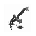 Gembird MA-DA2U-01 Adjustable desk 2-display mounting arm with USB ports, 17”-32”, black
