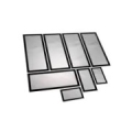 Demciflex Staubfilter-Set für Lian Li PC-O11 Air - schwarz/schwarz