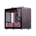 Jonsplus Z20 Micro-ATX Gehäuse, mit Tragegriff - schwarz/pink