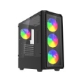 Savio Noctis Glass RGB Cube Black