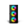 SAVIO PC Case Raptor X1 ARGB Glass/Mesh Black