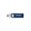 Patriot Memory 64GB Xporter X550 USB flash drive Dual USB A+C (PS64GX550AAD) White, Blue