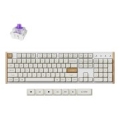 Keychron K10 HE keyboard Gaming USB + RF Wireless + Bluetooth QWERTY English White, Wood