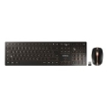 CHERRY DW 9100 SLIM keyboard Mouse included Universal RF Wireless + Bluetooth QWERTZ German Black