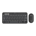 Logitech Pebble 2 Combo keyboard Mouse included Universal RF Wireless + Bluetooth QWERTY US International Graphite