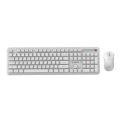 Gembird KBS-WPS-01 Slim Pro Business wireless desktop set, white, RU layout