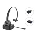 Conceptronic POLONA Wireless Bluetooth Headset with Charging Dock & Bluetooth USB Audio Adapter