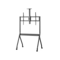 Maclean TV stand / cart, camera shelf, on casters, 55-100", max load 120kg/10kg shelf, max. VESA 900x600, black, MC-114 B