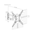 Maclean TV or monitor mount, universal, max VESA 400x400, 23-55", 30kg, black, MC-701N