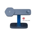 CANYON Wireless Charging Station Hexagon 310 3in1 DarkGrey/Blue CNS-WCS310DGBL