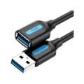 CABLE USB2.0 MALE TO FEMALE/0.5M BLACK CBIBD VENTION