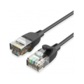 PATCH CABLE CAT.6A UTP/1.5M BLACK SLIM IBIBG VENTION