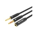 CABLE AUDIO 2X3.5MM TO 3.5MM/0.3M BBTBY VENTION