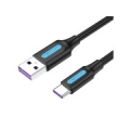 CABLE USB-C TO USB2.0/1M PVC BLACK CORBF VENTION