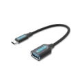 CABLE USB3.1C MALE TO A FEMALE/0.15M BLACK CCVBB VENTION