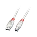 CABLE USB2 A-B 2M/TRANSPARENT 41753 LINDY