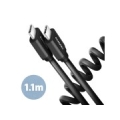 CABLE USB-C TO USB-C 1.1M 60W/TWISTER BLK BUCM-CM20TB AXAGON