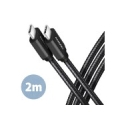 CABLE USB-C TO USB-C 2M 60W/BLACK BUCM3-CM20AB AXAGON