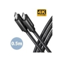 CABLE USB-C TO USB-C 0.5M 100W/BLACK BUCM32-CM05AB AXAGON