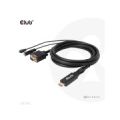 CABLE HDMI TO VGA 2M/M/M CAC-1712 CLUB3D
