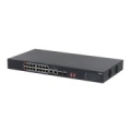 Switch|DAHUA|S3218-16ET-135|Switch type Unmanaged|Switch layer L2|Rack mounting Yes|Stackable Yes|Form factor 1U|16xRJ-45 ports|RJ-45 Ports Type Gigabit Ethernet (10/100/1000)|2xSFP module slots quantity|Power over Ethernet (PoE) Yes|2xPower over Ethernet (PoE) ports quantity|Total Power over Ethernet (PoE) budget 135 W|S3218-16ET-135