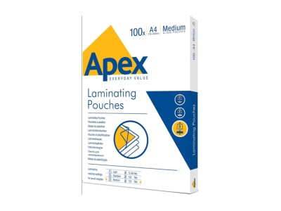 Laminēšanas plēve Fellowes APEX 100gab Glossy