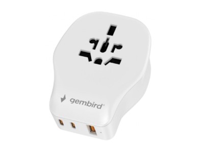 Adapteris Gembird universal travel adapter 20W