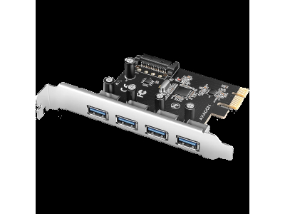 AXAGON PCEU-430RS PCIe card - 4x