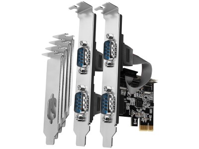 PCI-Express card with four serial ports