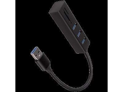 AXAGON HMA-CR3A 3x USB-A + SD/microSD